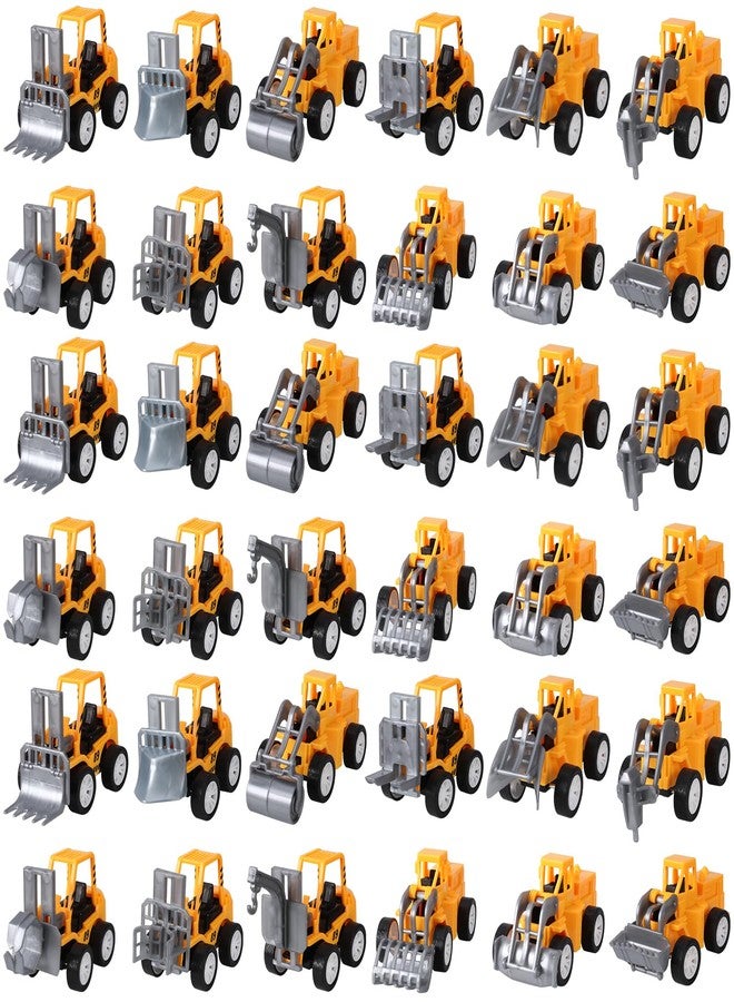 FANELEQU 36 Pack Pull Back Construction Engineering Vehicles Toy Playset, Mini Plastic Construction Excavator Trucks Car Toys for Boys Girls Kids Toddlers - Image 1